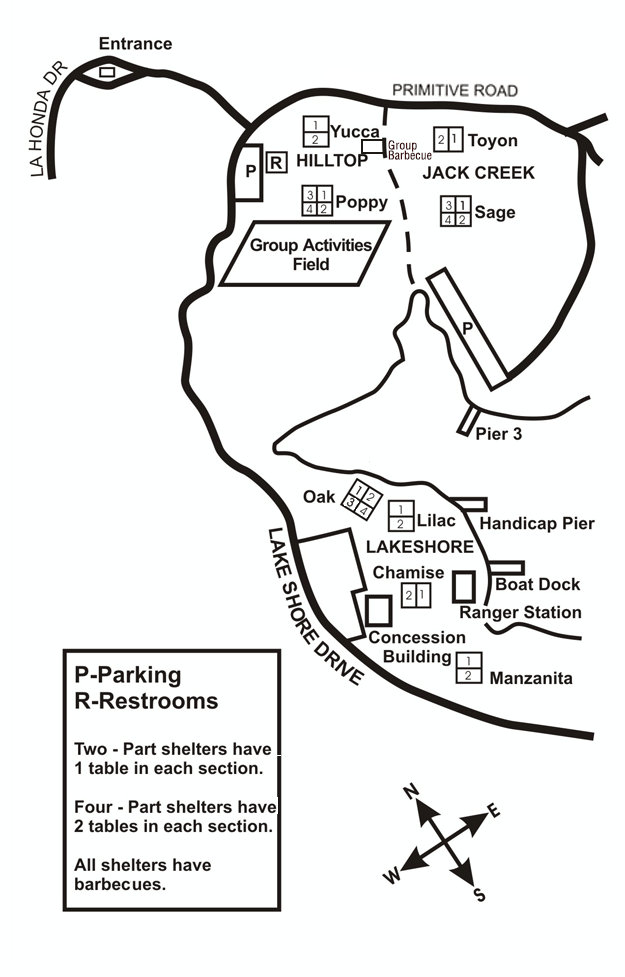 Dixon Lake Picnic Area Map